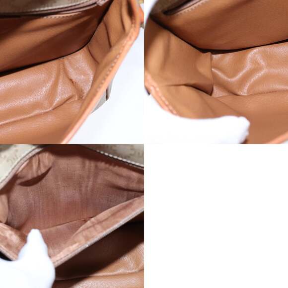 CELINE Macadam Canvas Circle Shoulder Bag Beige - Picture 12 of 12